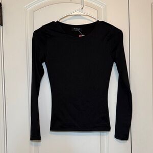 Women’s Black  Fitted Knit Top